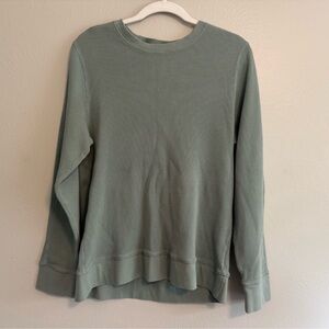 Everlane Men’s Waffle Knit Long Sleeve organic cotton Crewneck sage green Small